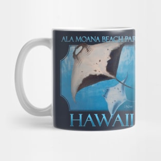 Ala Moana Beach Park Hawaii Manta Rays Sea Rays Ocean Mug